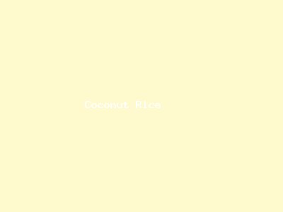 Coconut Rice